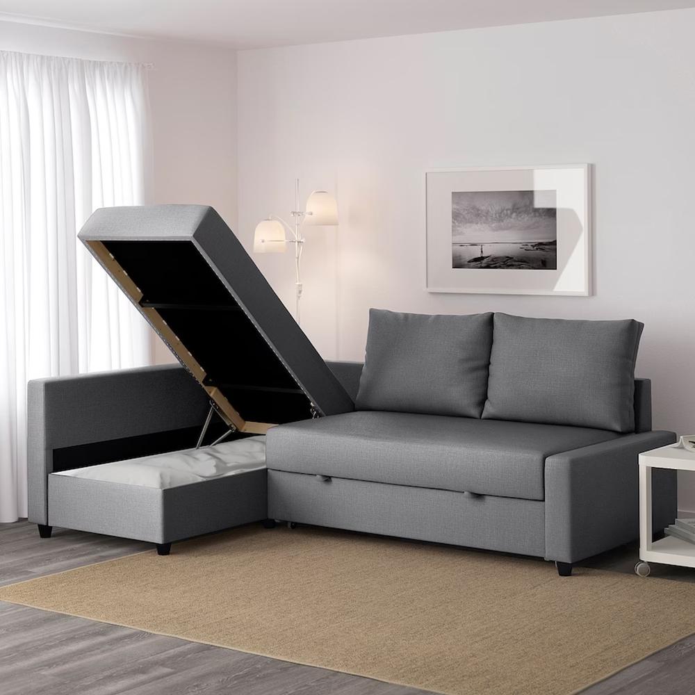 Угловой диван Фрихетэн gray ИКЕА (IKEA) изображение товара