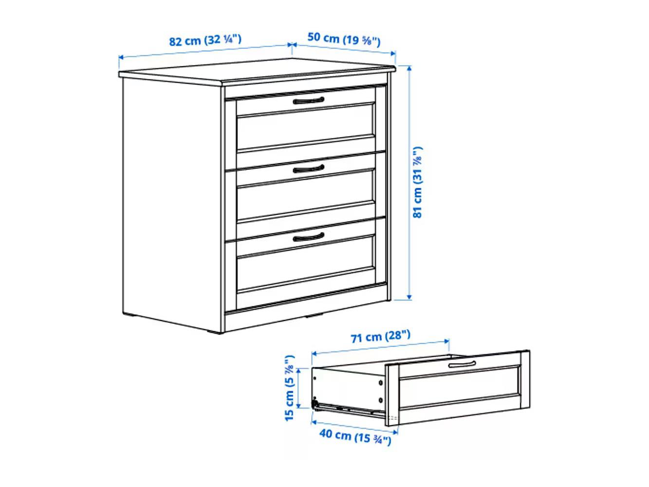 Комод Сонгесанд 13 white ИКЕА (IKEA) изображение товара