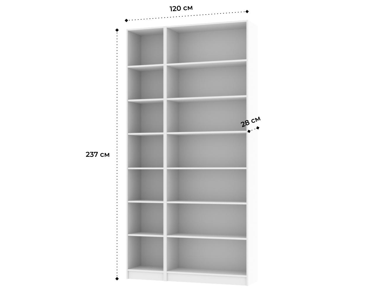 Изображение товара Стеллаж Билли 111 white ИКЕА (IKEA), 120x28x237 см на сайте adeta.ru