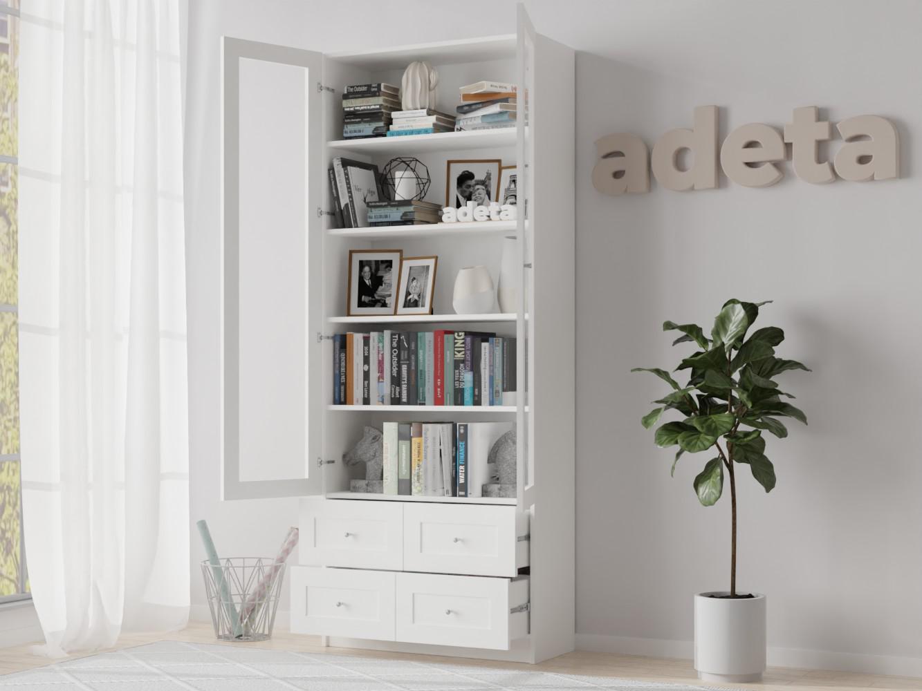 Изображение товара Книжный шкаф Билли 316 white ИКЕА (IKEA), 80x30x202 см на сайте adeta.ru
