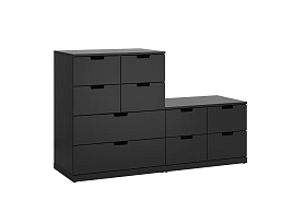 Изображение товара Комод Нордли 38 black ИКЕА (IKEA) на сайте adeta.ru