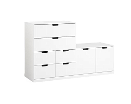 Изображение товара Комод Нордли 46 white ИКЕА (IKEA) на сайте adeta.ru